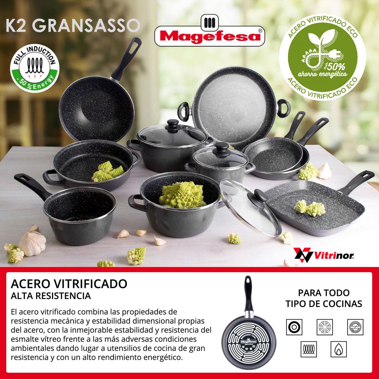 Set de sartenes 3 pzs Magefesa