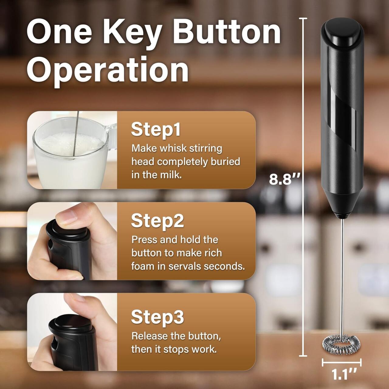 Espumador de leche eléctrico